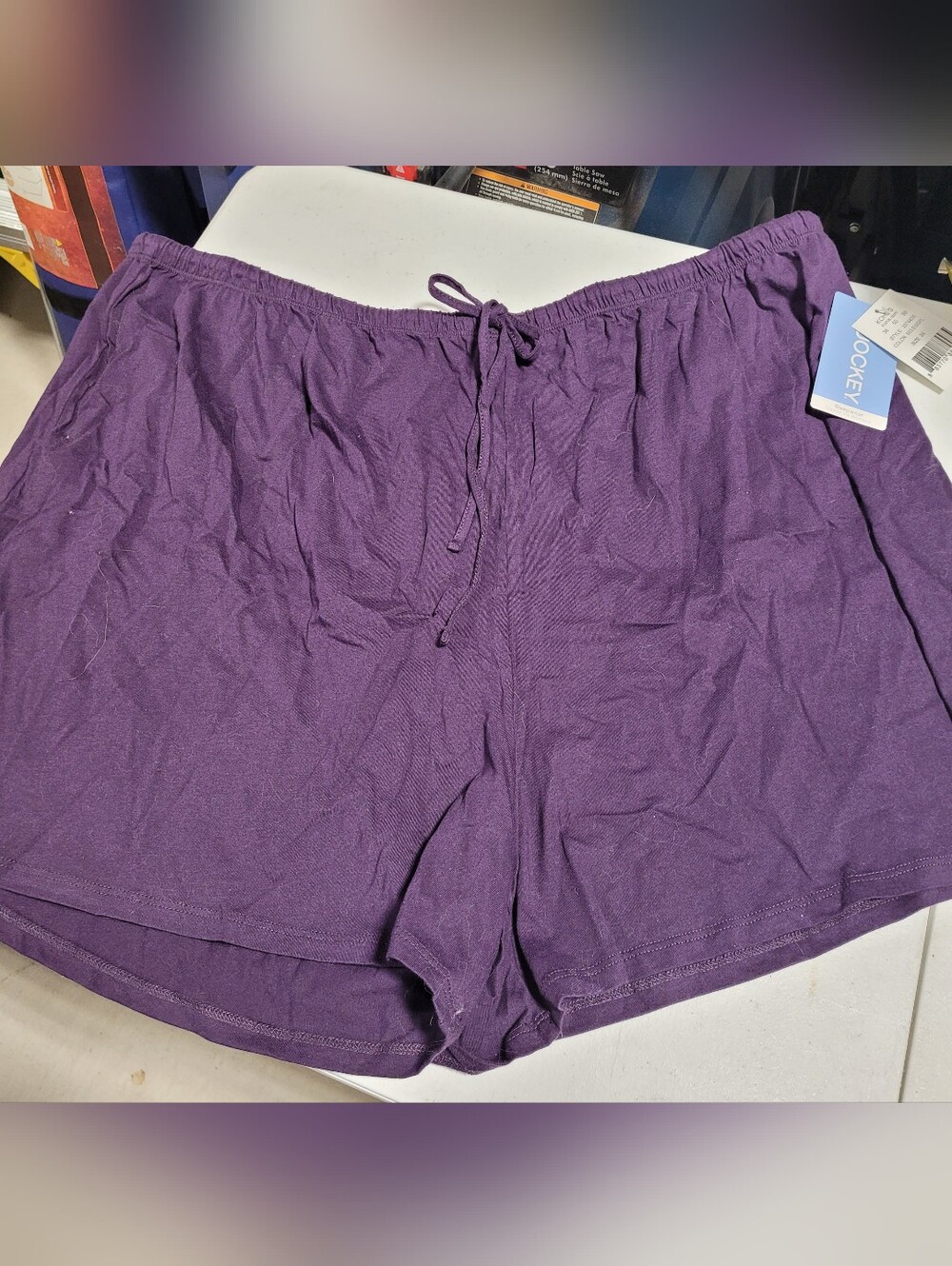Jockey Women's Purple Drawstring Athletic Lounge Shorts
